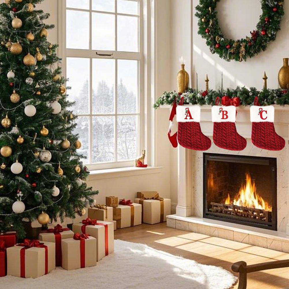 Christmas Stocking Hanging - Holiday Stocking Christmas Stockings Decorative Letter