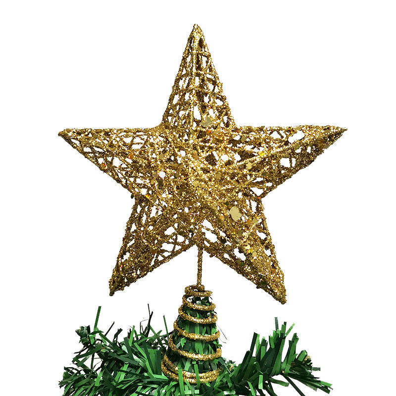 1pcs 15*20cm Gold Glitter Chri - огляд і ціна Star Tree Topper