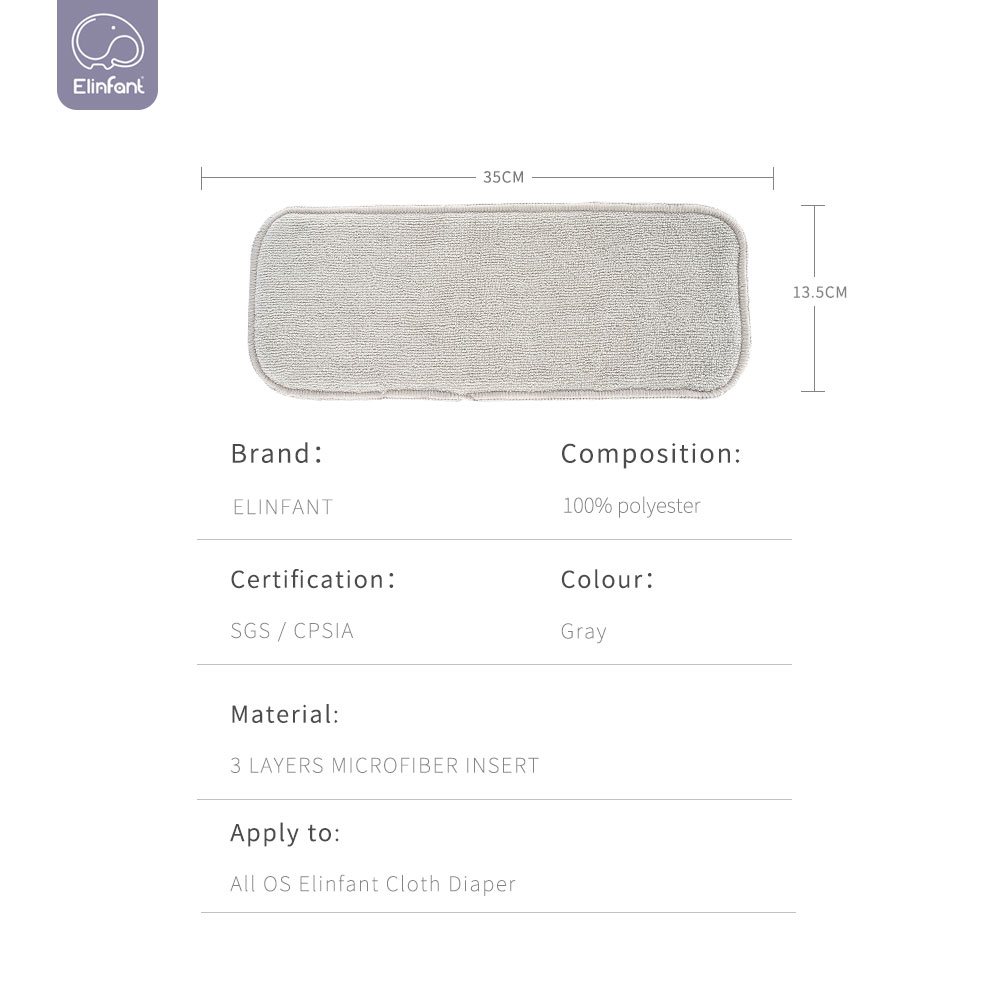 Elinfant 3 layers gray microfi - огляд і ціна Pampers Diaper Premium Care