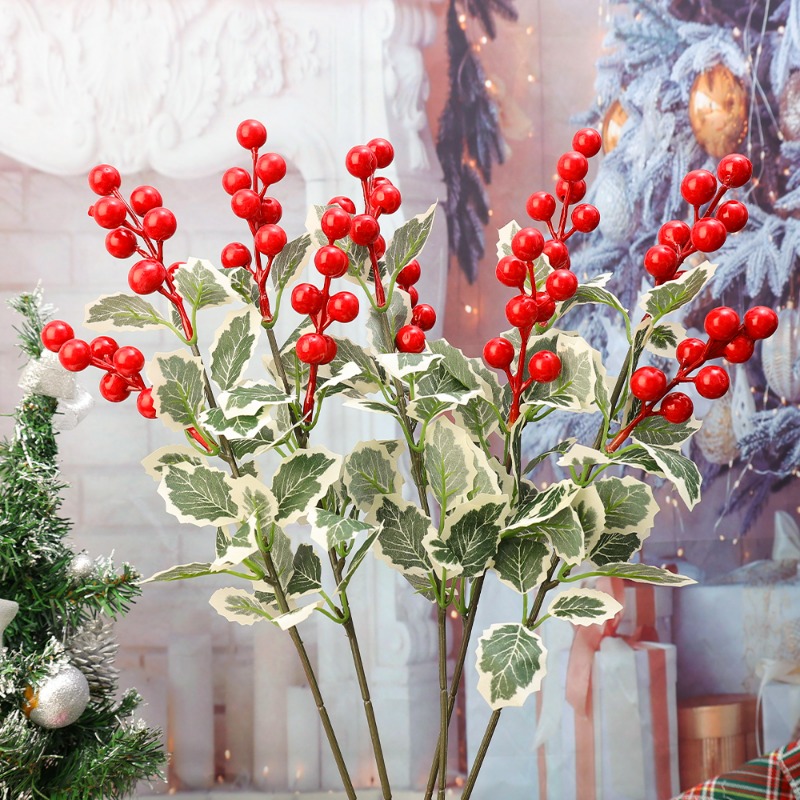45cm Simulated Red Berry Plant - огляд і ціна Christmas Wreath Fake
