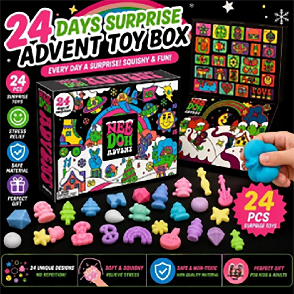 24Pcs Nee‑Doh Squish Fidget Ad - огляд і ціна Advent Calendar Gift