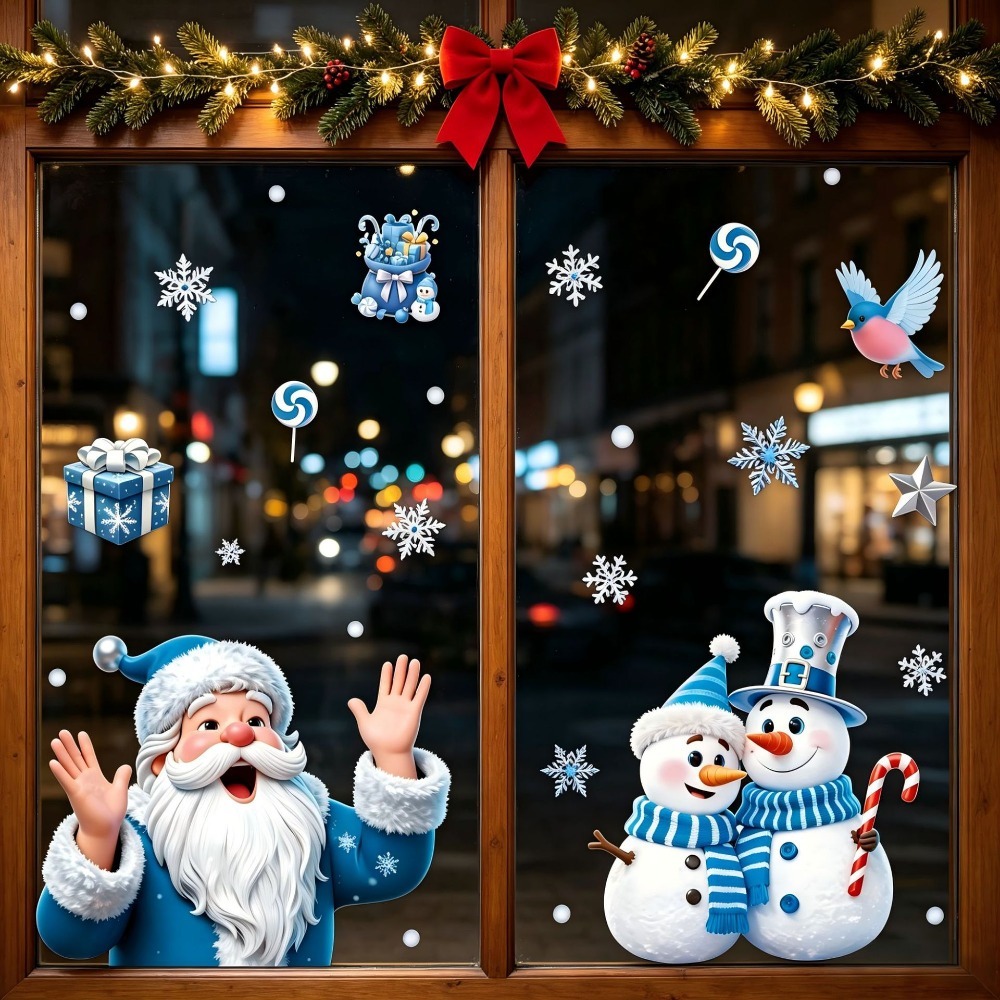 Christmas Window Stickers Wint - огляд і ціна Snowflake Window Decal