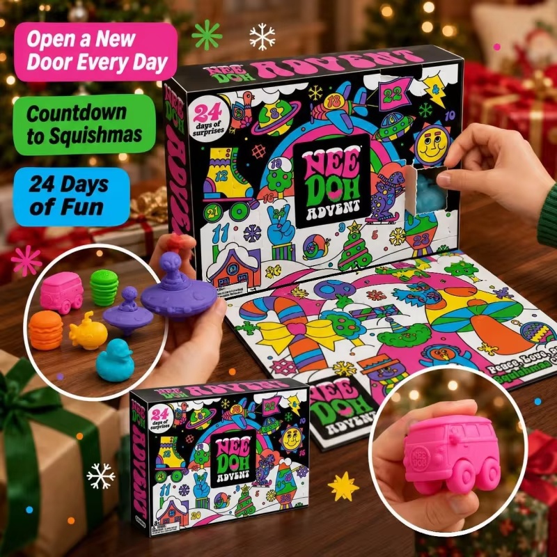 2026 NeeDoh Advent Calendar 3D - огляд і ціна Advent Calendar Gift