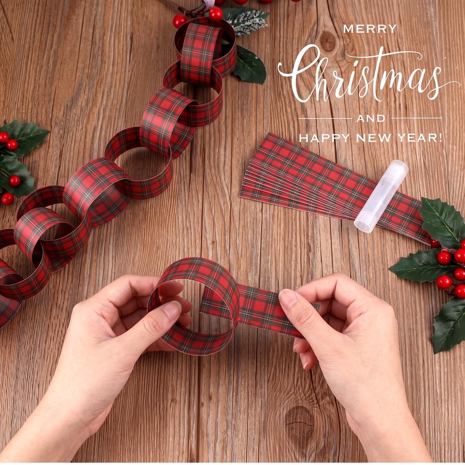 Red-Black Plaid Paper Chain Ga - огляд і ціна Christmas Throw Blanket