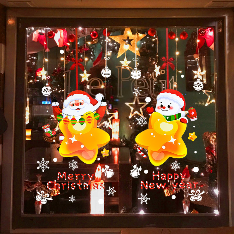Christmas Santa Claus Window S - огляд і ціна Snowflake Window Decal
