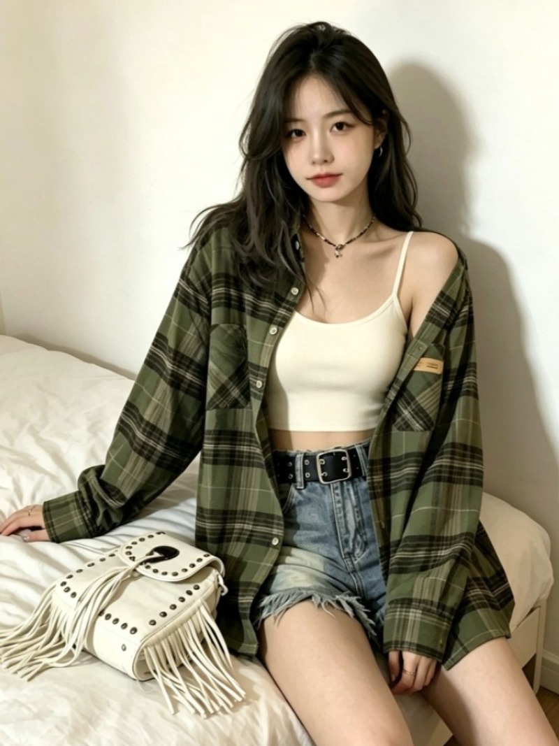 Plaid Shirts Women Retro Turn- - огляд і ціна Christmas Throw Blanket