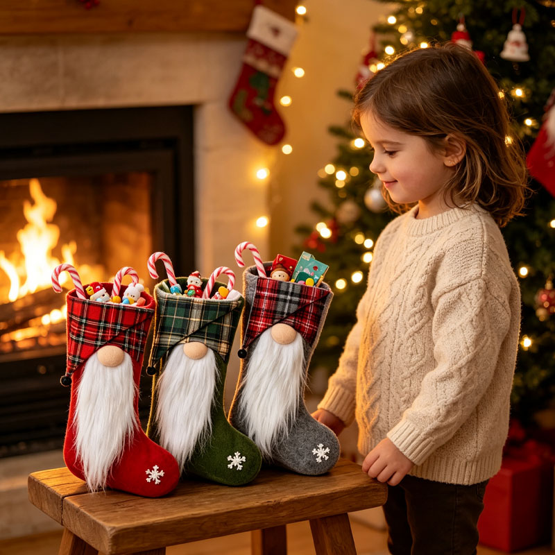 1-4PCS Christmas Treat Bags fo - огляд і ціна Christmas Stocking Hanging