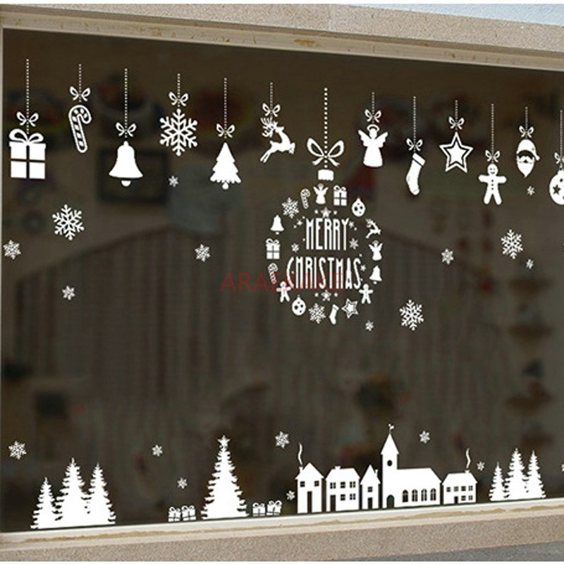1PCS Christmas Village Glass W - огляд і ціна Snowflake Window Decal