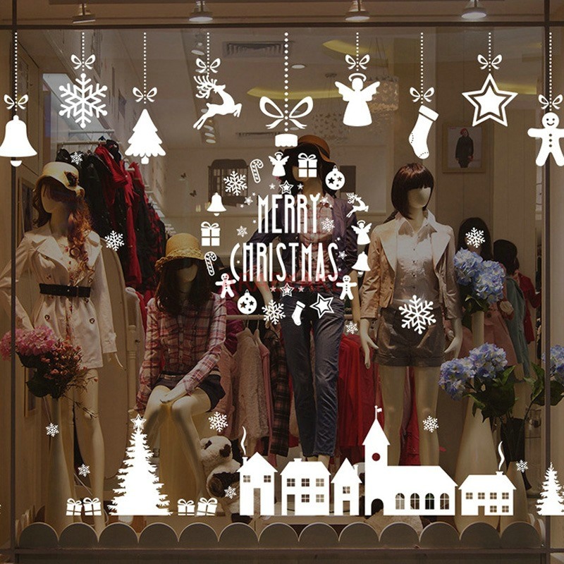1PCS Christmas Village Glass W - огляд і ціна Snowflake Window Decal